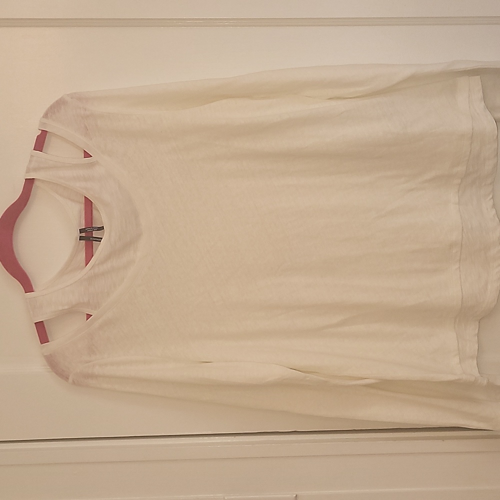 Anthropologie cotton/linen layed look top